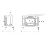 Чертеж Печь KOZA K9 (Kratki)