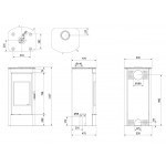 Чертеж Печь KOZA TITAN GR (Kratki)