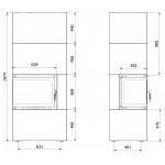 Чертеж Печь SIMPLE BOX 2 цвета (Kratki)