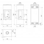 Чертеж Печь THOR VIEW (Kratki)