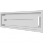 Белый Решетка каминная Wind 17х49 - 4 цвета (Kratki)