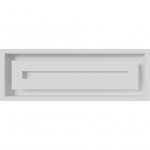 Белый Решетка каминная Wind 17х49 - 4 цвета (Kratki)