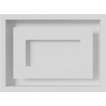 Белый Решетка каминная Wind 22х37 - 4 цвета (Kratki)