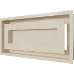 Бежевый Решетка каминная Wind 22х45 - 4 цвета (Kratki)