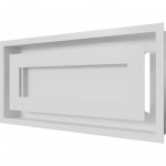 Белый Решетка каминная Wind 22х45 - 4 цвета (Kratki)