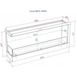 Чертеж 1090S Биокамин Угловой (2 варианта) (LuxFire)