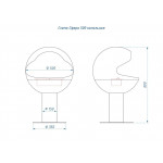 Чертеж Биокамин ДЖОН СИЛЬВЕР (LuxFire)