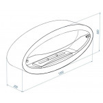  Биокамин Эллипс 1200 Настенный (LuxFire)