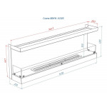 Чертеж 1450S Биокамин Фронтальный (2 варианта) (LuxFire)