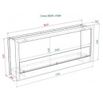 Чертеж 1710M Биокамин Кабинет (4 варианта) (LuxFire)