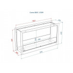 Чертеж 1210M Биокамин Сквозной (4 варианта) (LuxFire)