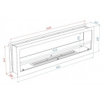 Чертеж 1550S Биокамин Сквозной (4 варианта) (LuxFire)