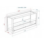 Чертеж 1710M Биокамин Сквозной (4 варианта) (LuxFire)