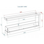 Чертеж 1090S Биокамин Торцевой (3 варианта) (LuxFire)