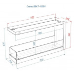 Чертеж 1155M Биокамин Торцевой (3 варианта) (LuxFire)