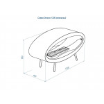 Чертеж Биокамин Эллипс 1200 (LuxFire)