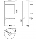Чертеж Печь AKITA EcoDesigh (Panadero)