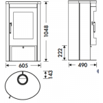 Чертеж Печь OVAL 3 STONE (Panadero)
