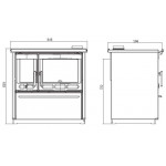 Чертеж Печь 850 GLAS (Plamen)