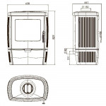 Чертеж Печь ALBERTO (Plamen)