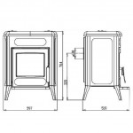 Чертеж 2 Печь AMITY 3 N (Plamen)
