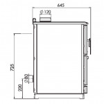Чертеж Печь CALOREX 100 (Plamen)