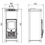 Чертеж Печь DORA 10 N (Plamen)