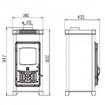Чертеж Печь DORA 8 N (Plamen)
