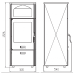 Чертеж Печь LAGUNA (Plamen)