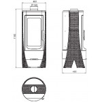 Чертеж Печь NERA N (Plamen)