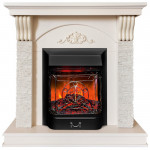 Majestic Lux Электрокамин Corfino с очагом Fobos Lux / Majestic Lux Белый (RealFlame) 