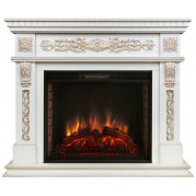 Электрокамин Estella с очагом Aquamarine 26 Белый дуб (RealFlame)