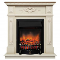 Электрокамин Николь с очагом Fobos Lux / Majestic Lux Белый дуб (RealFlame) 