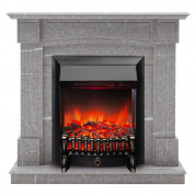 Электрокамин Andrea с очагом Fobos Lux / Majestic Lux Серый мрамор (RealFlame) 