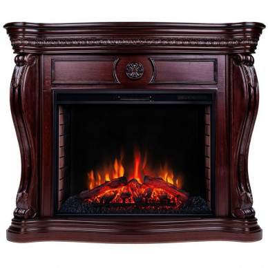 Электрокамин Barcelona с очагом Aquamarine 33 Античный дуб (RealFlame)