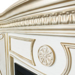  Электрокамин Barcelona с очагом Aquamarine 33 Белый дуб (RealFlame)