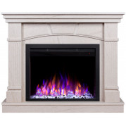 Электрокамин History 25,5 с очагом Saphir 25,5 Белый (RealFlame)