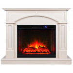  Электрокамин Jacomo 25,5 с очагом Rich / Queen Кремовый (RealFlame)