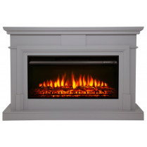 Электрокамин Смарт 36 с очагом Premier 36 Платиновый (RealFlame)