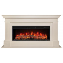 Электрокамин Ontario 45 с очагом Joker 45 Белый дуб (RealFlame)