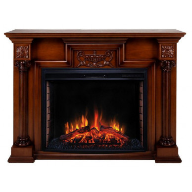 Электрокамин London 33 с очагом Aquamarine 33 Античный дуб (RealFlame)