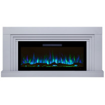 Электрокамин Stanley 42 с очагом Safita 42 Платина (RealFlame)