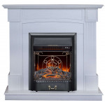 Majestic Lux Черный Электрокамин Andrea с очагом Fobos Lux / Majestic Lux Белый дуб (RealFlame) 