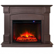 Электрокамин Carolina с очагом Sparta 25,5 Led Орех (RealFlame)