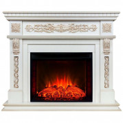 Электрокамин Estella с очагом Evrika 25,5 Led Белый дуб (RealFlame)