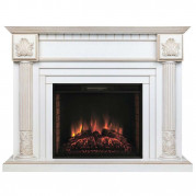 Электрокамин Imperia с очагом Epsilon 26 s Ir Белый дуб (RealFlame)