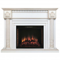 Электрокамин Imperia с очагом Epsilon 26 s Ir Белый дуб (RealFlame)