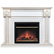 Электрокамин Imperia с очагом Moonblaze Lux Белый дуб (RealFlame)