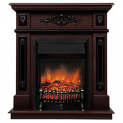 Электрокамин Lilian с очагом Fobos Lux / Majestic Lux Темный орех (RealFlame) 