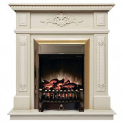 Электрокамин Lilian с очагом Fobos Lux / Majestic Lux Белый дуб (RealFlame) 